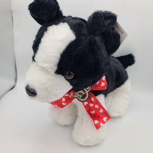 Walmart Plush Border Collie Dog Black White Stuffed Soft Animal Puppy Love